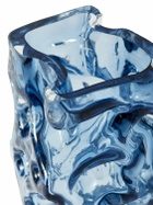 POLSPOTTEN Dark Blue Ice Glass Vase