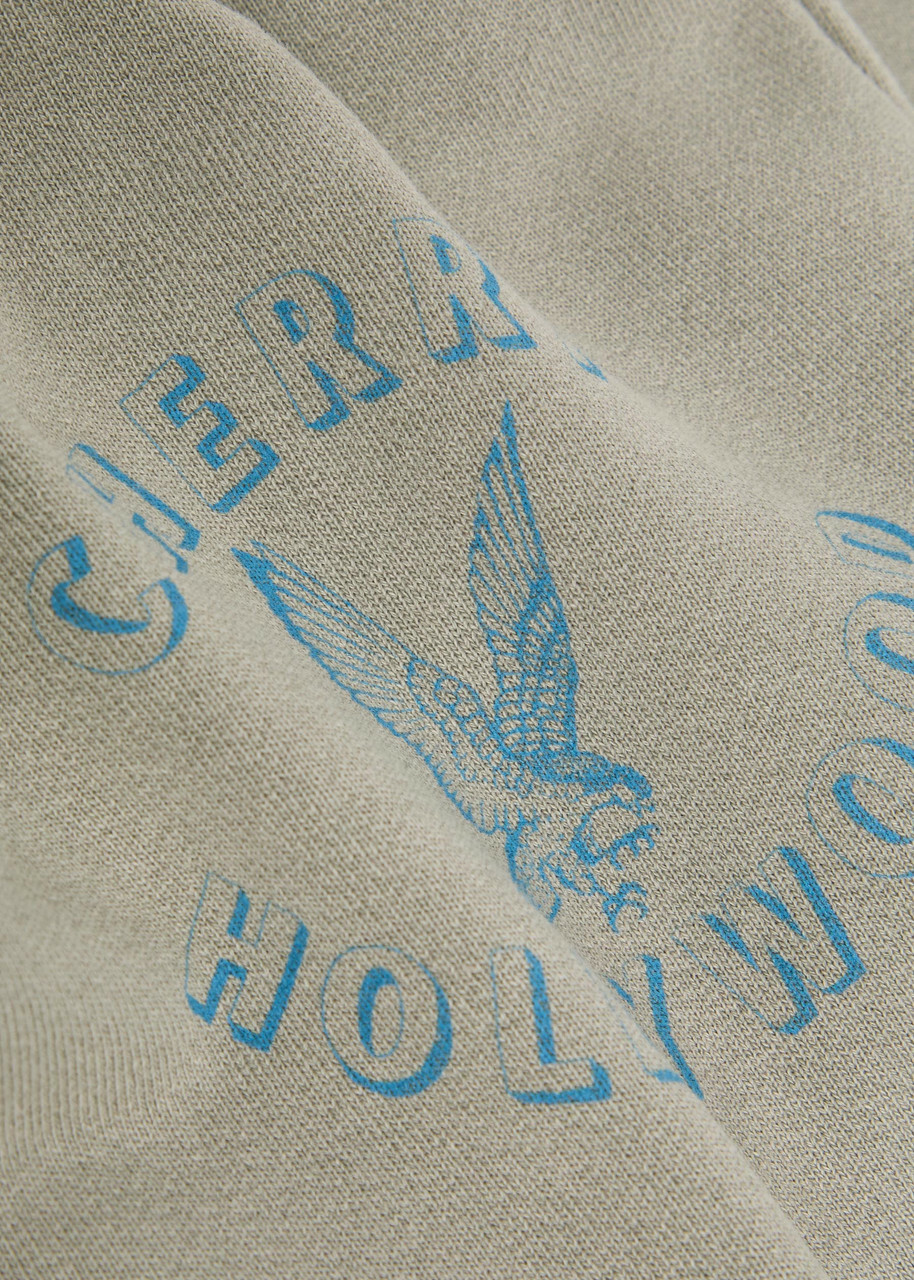 Cherry Los Angeles Hollywood Parachute Printed Cotton Sweatpants Grey