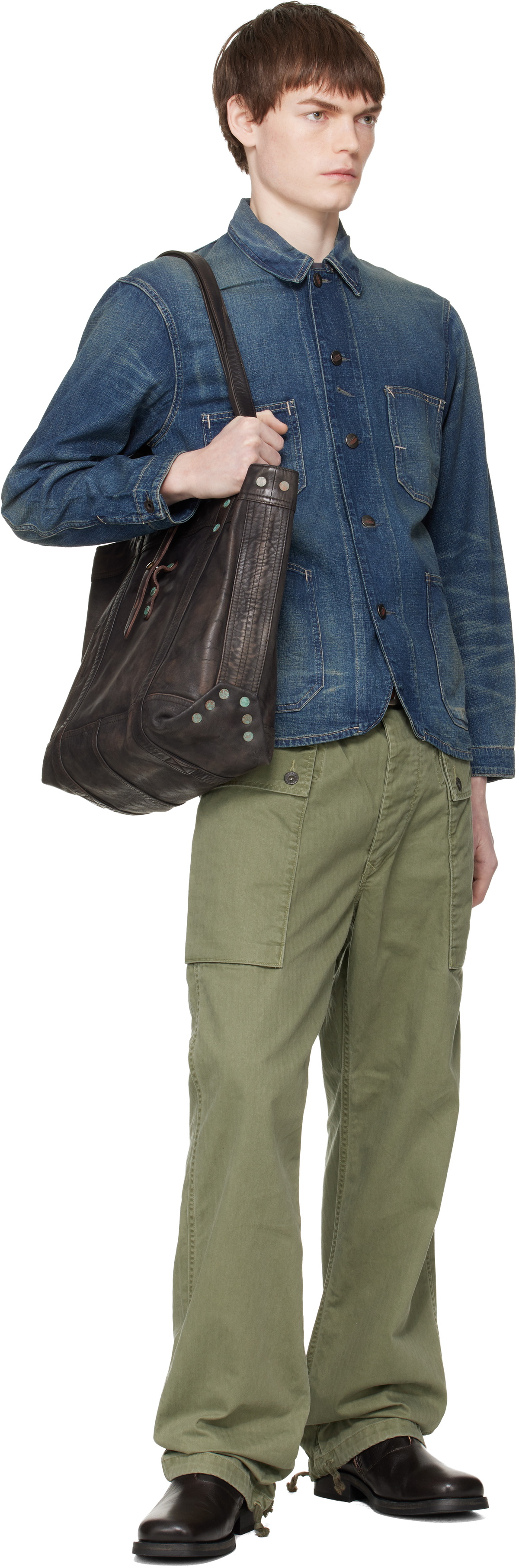 RRL Brown Leather Tote