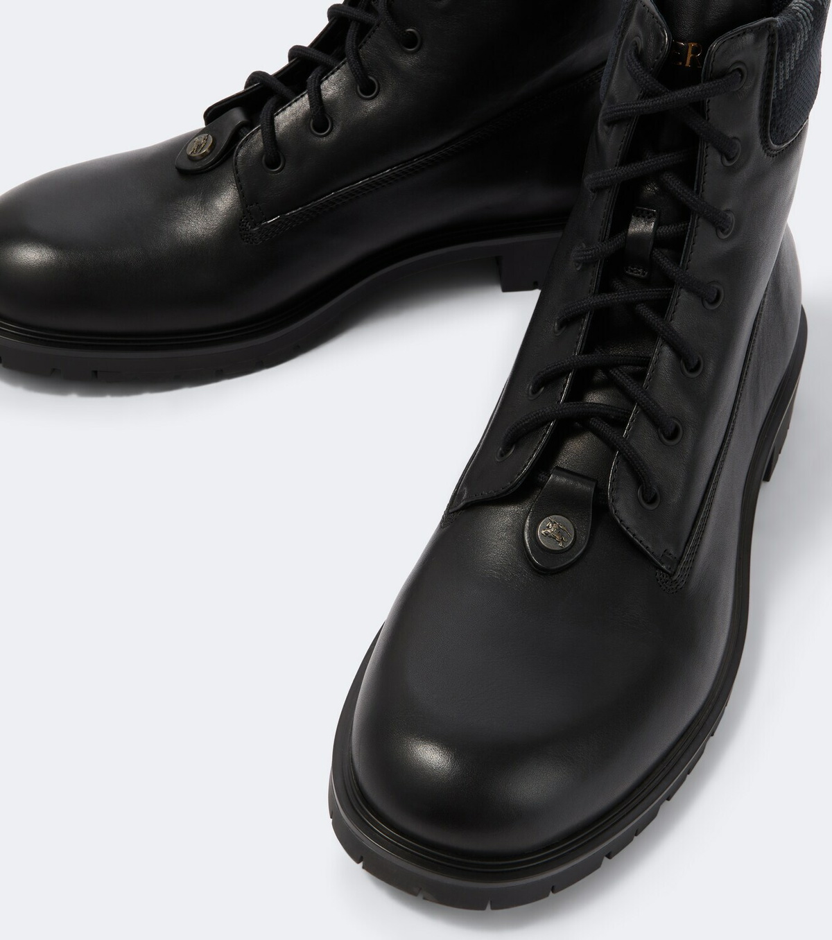 Burberry Burberry Check leather ankle boots