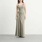 Diesel Women's D-Estiga Tie Waist Maxi Dress in Light Grey