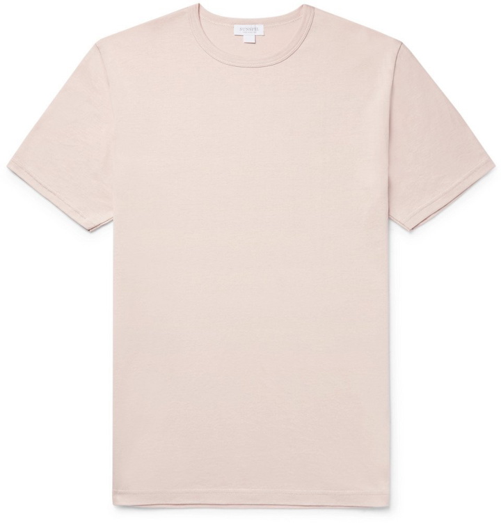 Photo: Sunspel - Slim-Fit Cotton-Jersey T-Shirt - Men - Pink
