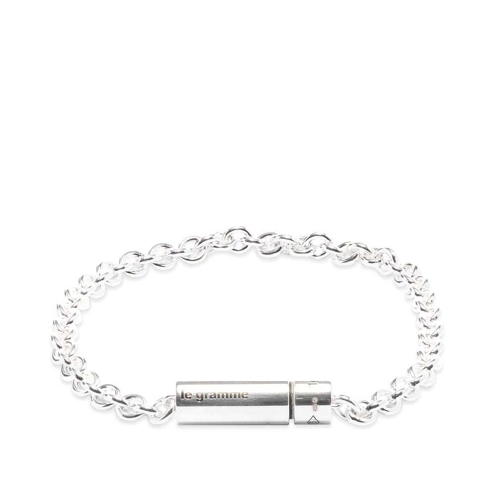 Le Gramme Polished Chain Cable Bracelet - Silver 11g