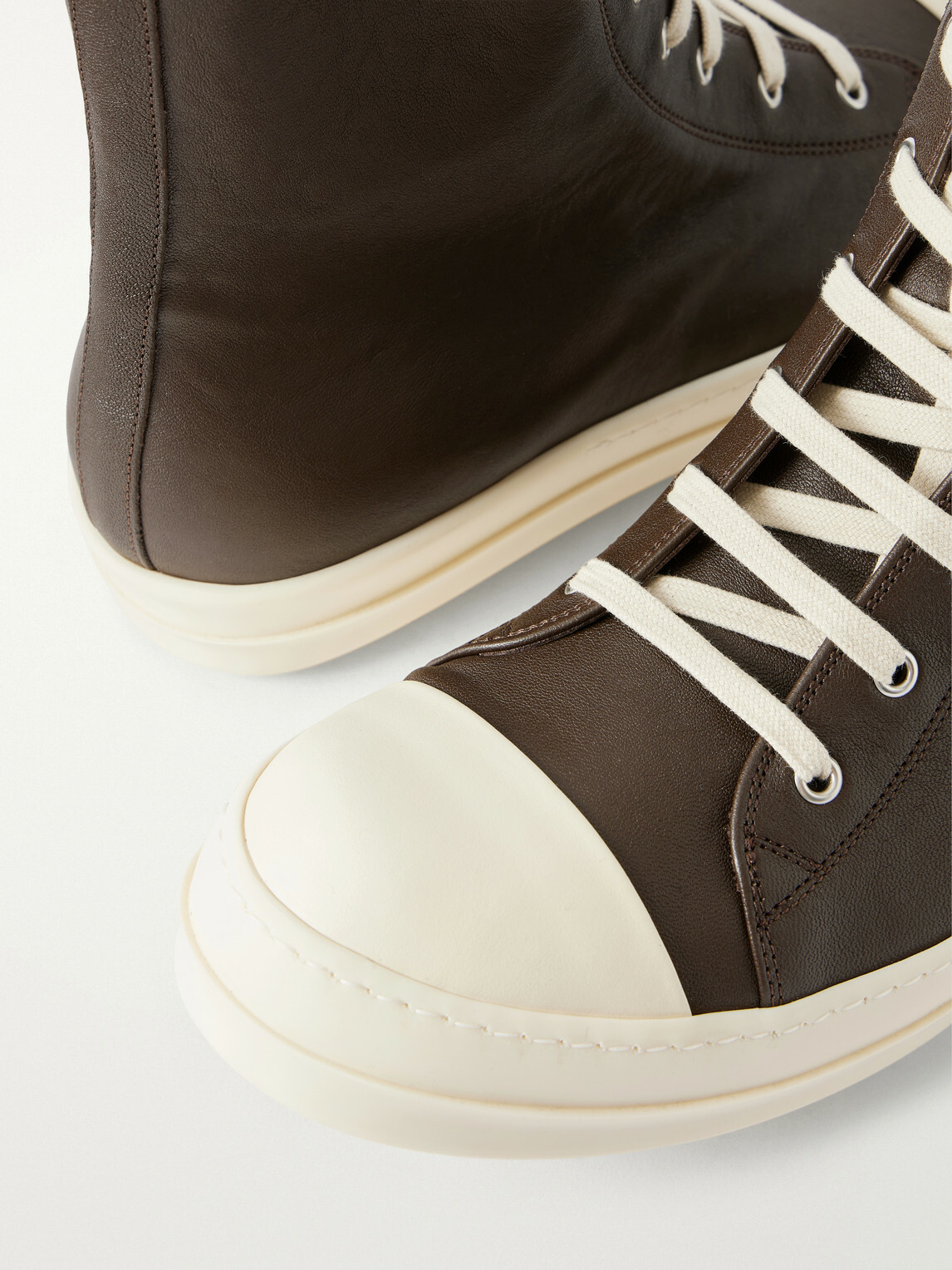 Rick Owens - Sneaks Leather Sneakers - Brown