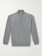 Brunello Cucinelli - Logo-Embroidered Cashmere Half-Zip Sweater - Gray