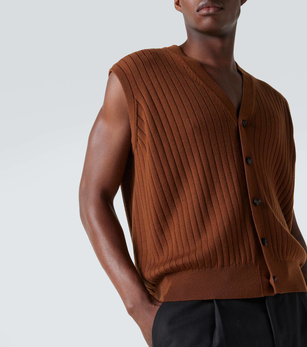Bottega Veneta Ribbed-knit wool sweater vest