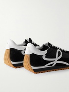 Loewe - Flow Runner Leather-Trimmed Suede and Nylon Sneakers - Black