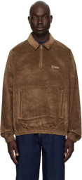 Dime Brown Half-Zip Jacket