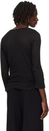 Ann Demeulemeester Black Margon Long Sleeve T-Shirt