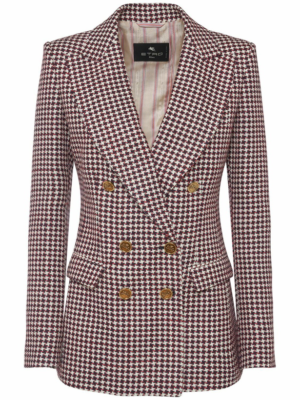 Photo: ETRO Wool Blend Suiting Double Breast Jacket