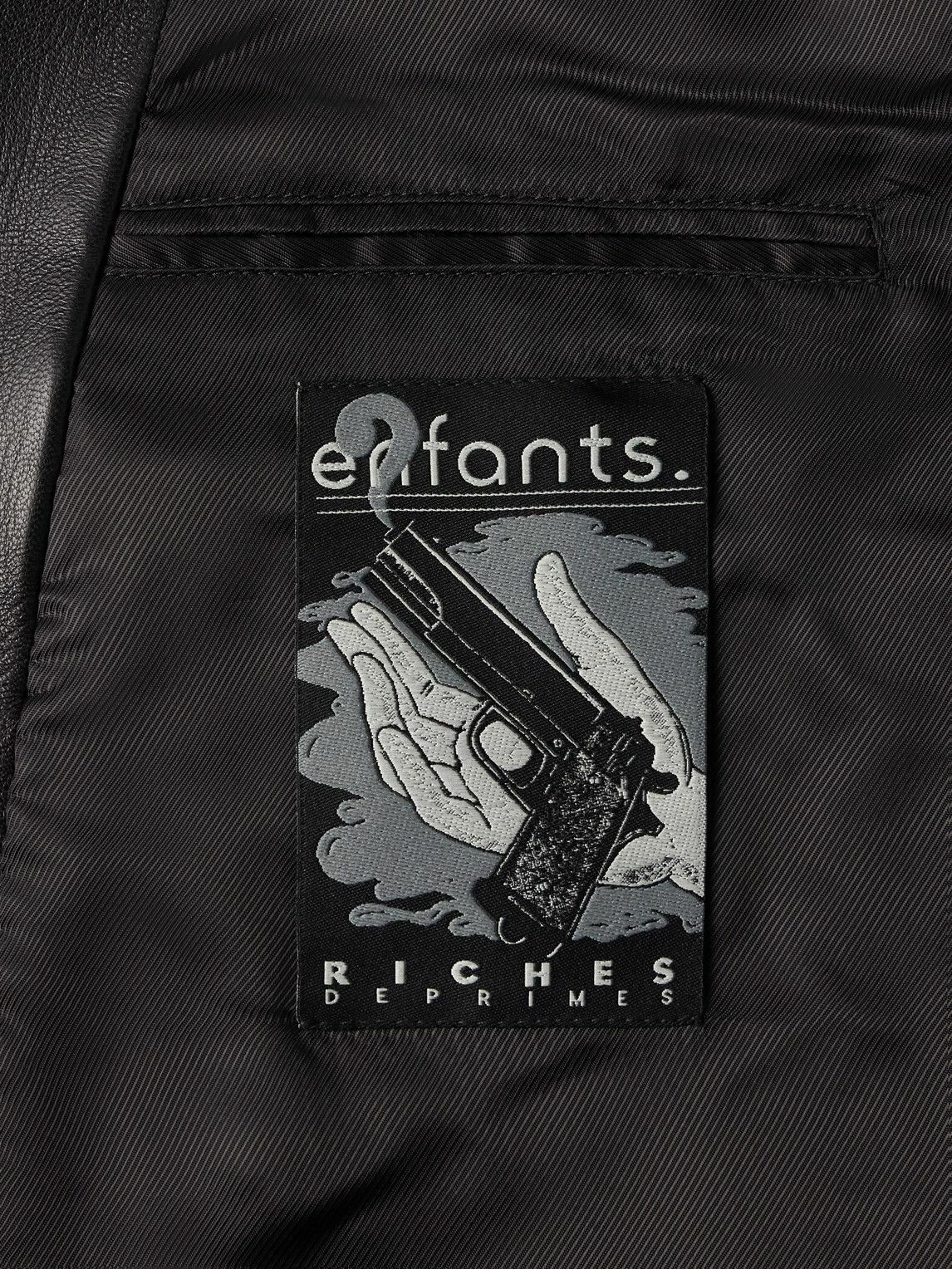 Enfants Riches Déprimés - Florence Double-Breasted Leather Jacket - Black
