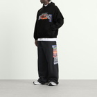 Balenciaga Men's Bumper Sticker Regular Fit Hoodie in Black