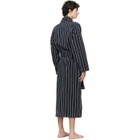 Tekla Black & White Terry Classic Bathrobe