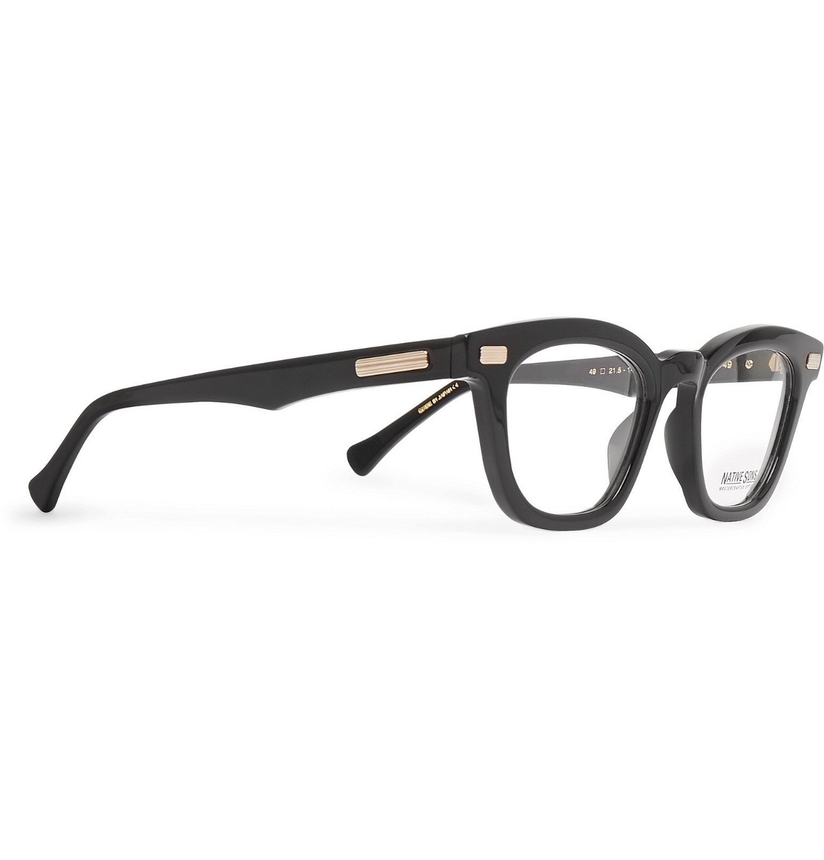 Native Sons - Kowalski D-Frame Acetate Optical Glasses - Black