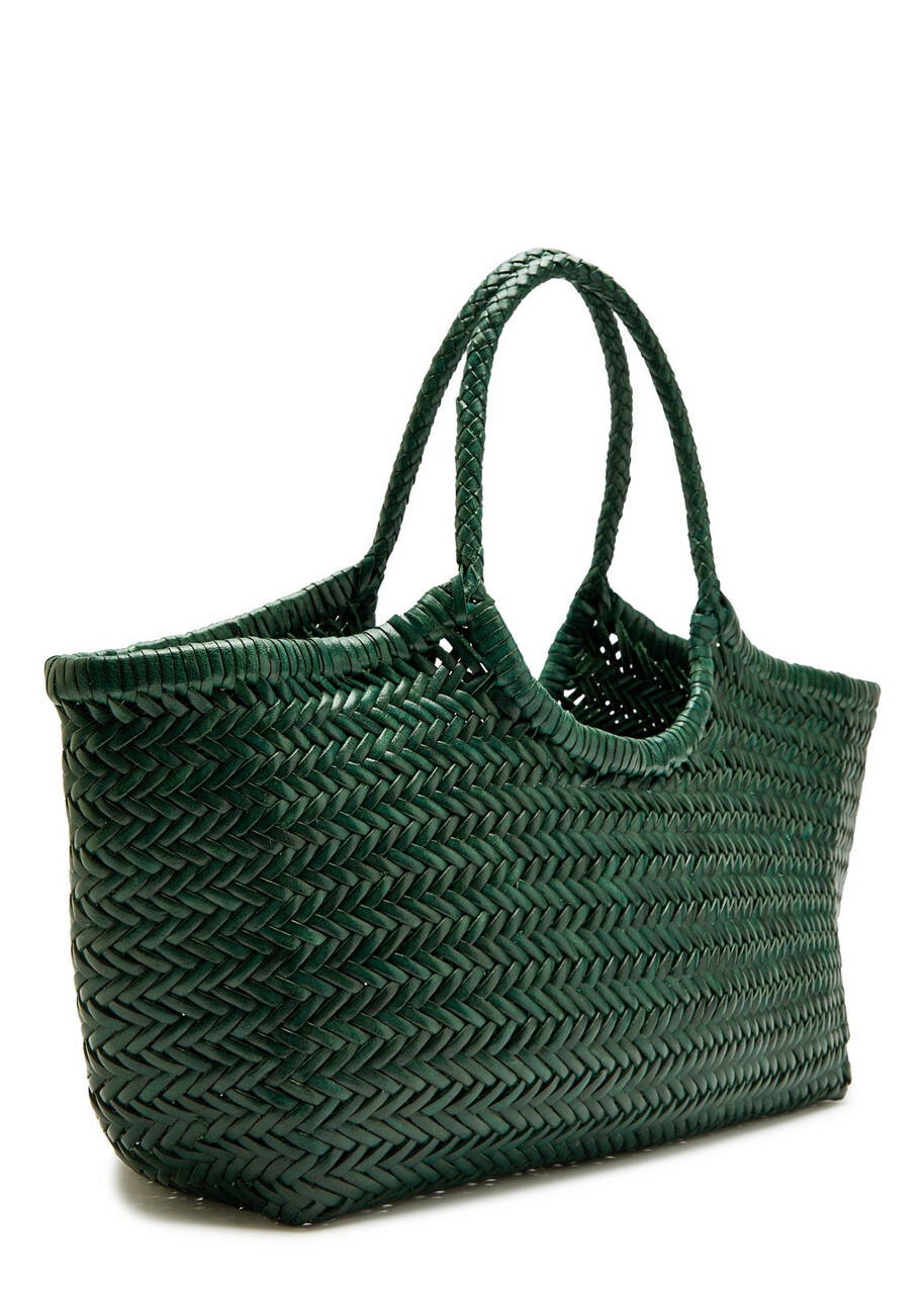 Dragon Diffusion Nantucket Big Woven Leather Tote bag - Green - One Size