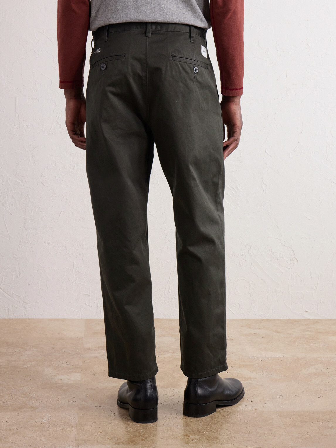 WTAPS - Straight-Leg Pleated Cotton-Twill Trousers - Green