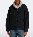 Isabel Marant Pimia fleece-trimmed denim jacket