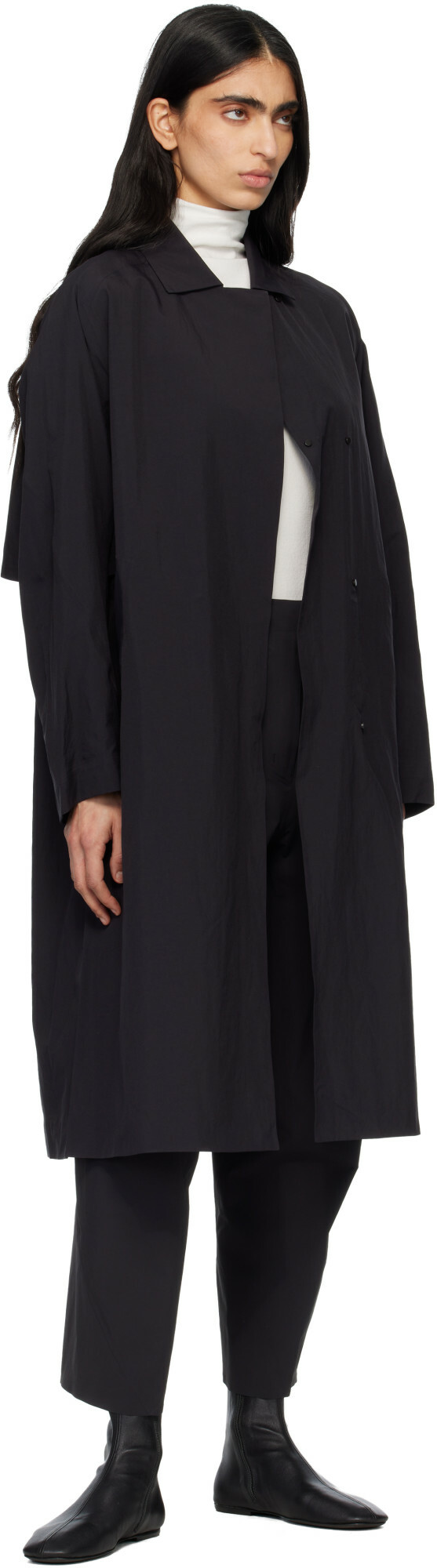 Veilance Black Nitra SL Trench Coat