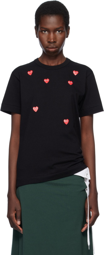 Photo: COMME des GARÇONS PLAY Black Multiple Heart Logo T-shirt