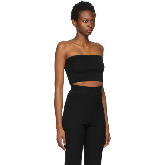 Victor Glemaud Black Knit Wool Tube Top