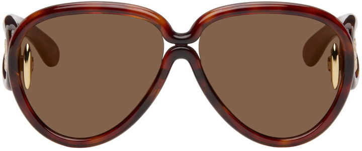 Photo: LOEWE Brown Pilot Mask Sunglasses