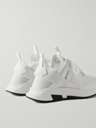 TOM FORD - Jago Neoprene, Mesh and Nylon Sneakers - White