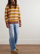 The Elder Statesman - Shadow Striped Cashmere Sweater - Brown
