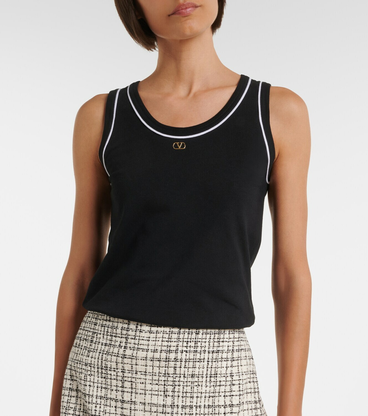Valentino VLogo cotton jersey tank top