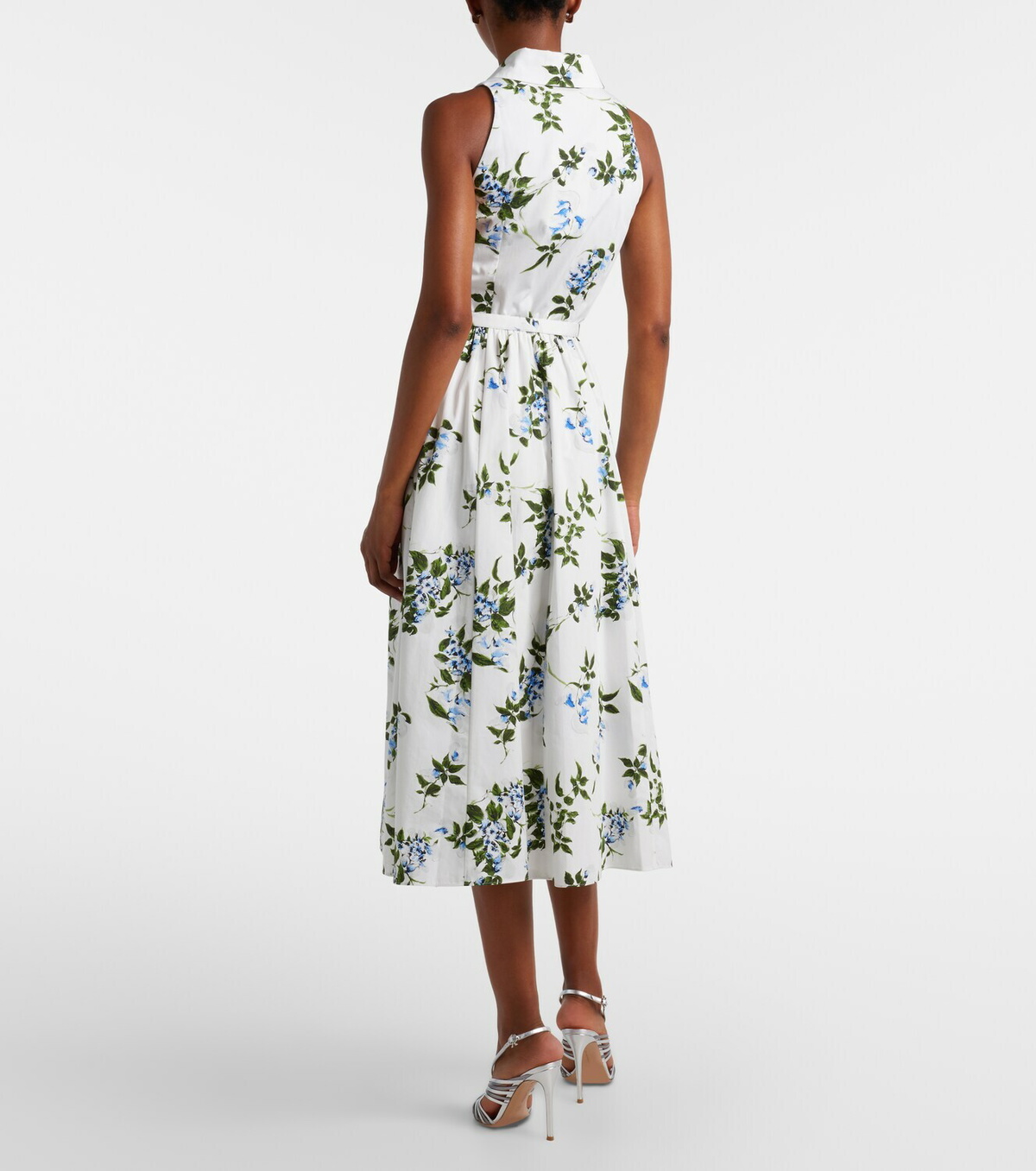 Emilia Wickstead Norika belted floral cotton shirt dress