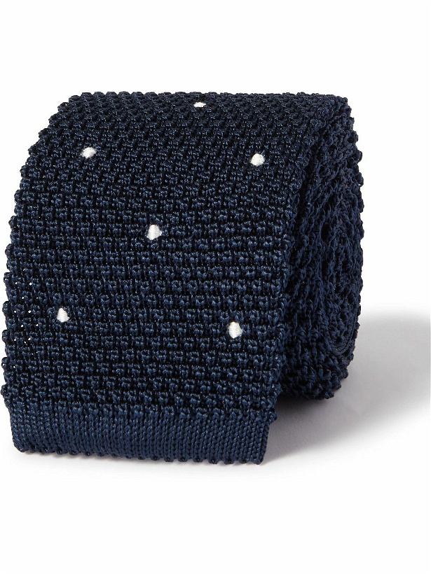 Photo: Brunello Cucinelli - 6.5cm Polka-Dot Knitted Silk Tie