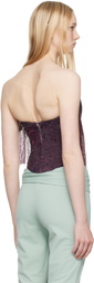 Conner Ives Purple Piano Shawl Corset Top