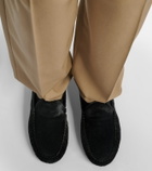 The Row Lucca calf hair loafers