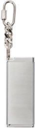 AMBUSH Silver Logo Carabiner Key Chain
