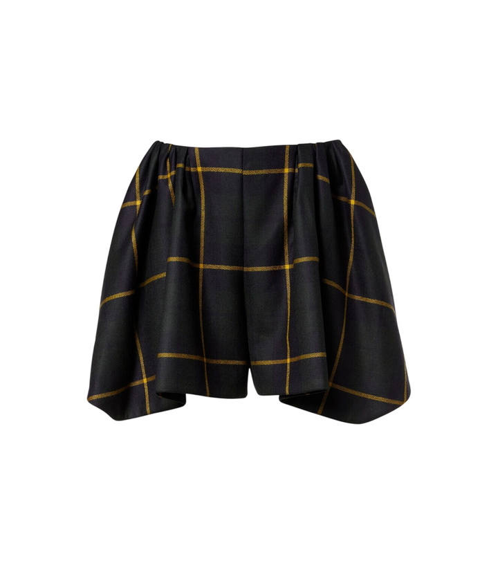Photo: Patou Checked virgin wool shorts