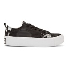 McQ Alexander McQueen Black and White Plimsoll Platform Low Sneakers
