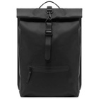 Rains Men's Rolltop Rucksack in Black