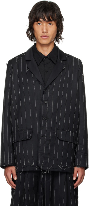 Photo: Camiel Fortgens Black Quilted Suit Blazer