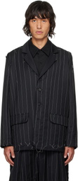Camiel Fortgens Black Quilted Suit Blazer