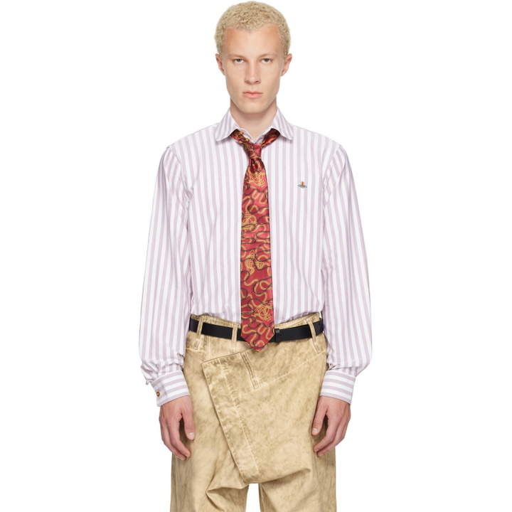 Photo: Vivienne Westwood White & Burgundy Two Button Krall Shirt