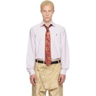 Vivienne Westwood White & Burgundy Two Button Krall Shirt