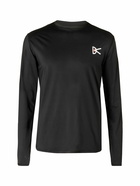 DISTRICT VISION - Air-Wear Logo-Print Stretch-Mesh Top - Black