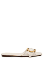 Zimmermann Solena Leather Sliders Off White