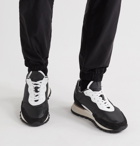 Dunhill - Axis Leather and Suede-Trimmed Shell Sneakers - Black