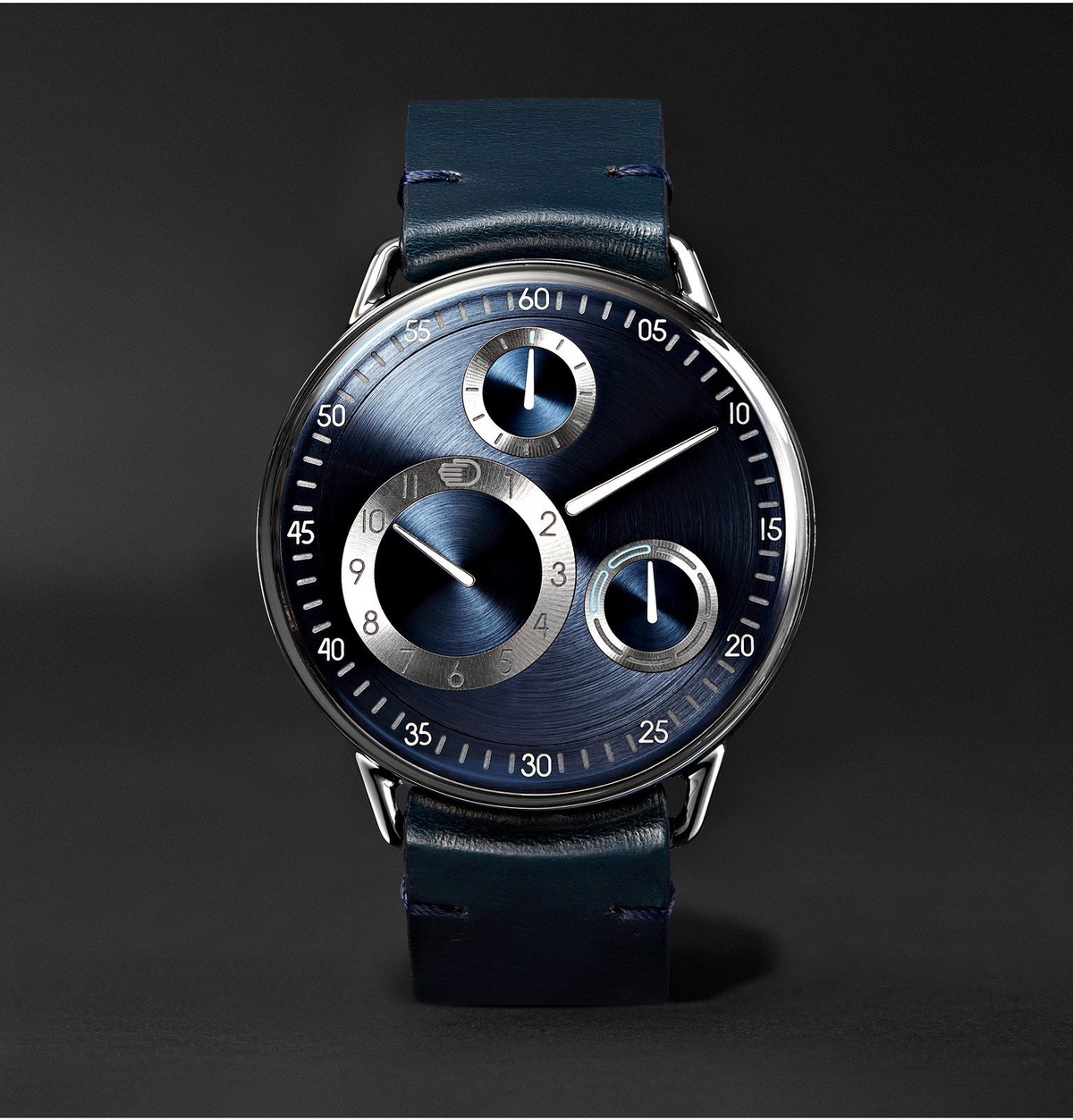 Ressence - Type 1 MRP Mechanical 42mm Titanium and Leather Watch, Ref. No. TYPE 1N - Blue