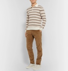 Ermenegildo Zegna - Striped Cotton and Silk-Blend Polo Shirt - Neutrals