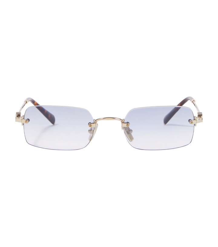Photo: Miu Miu Logo rectangular sunglasses