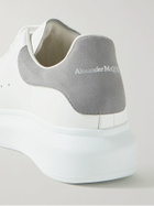 Alexander McQueen - Exaggerated-Sole Suede-Trimmed Leather Sneakers - White