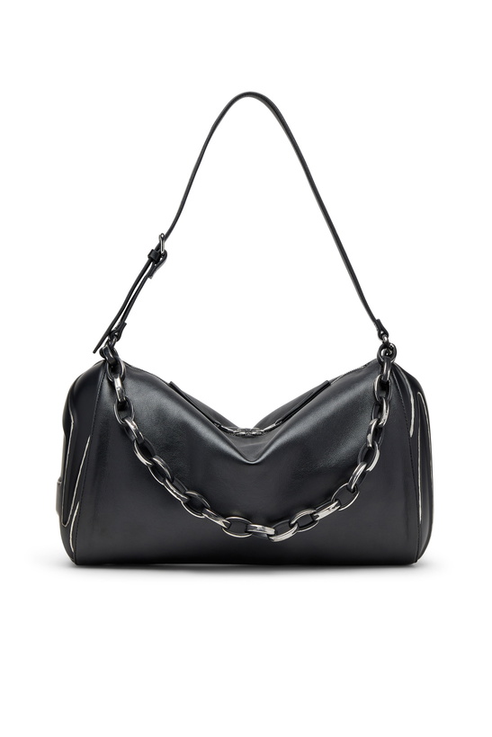 Photo: Diesel Load-D-Shoulder bag in brushed laminated PU - Shoulder Bags - Unisex - Black