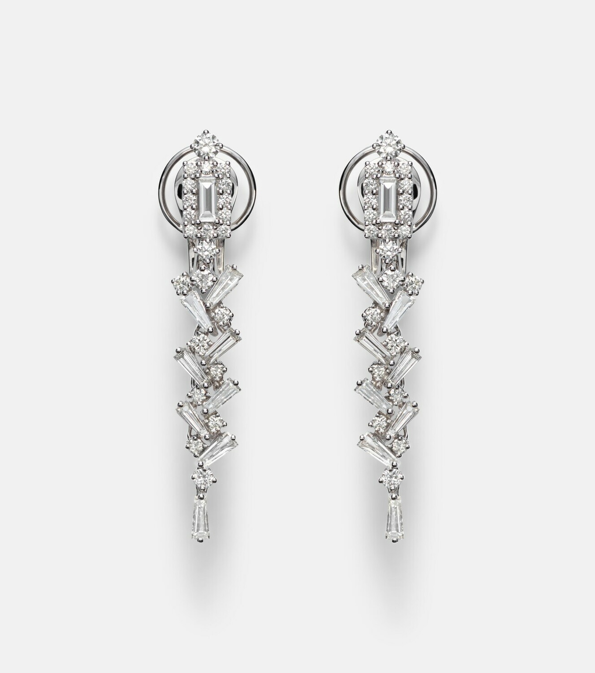 Yeprem 18kt white gold (750/1000) earrings with diamonds