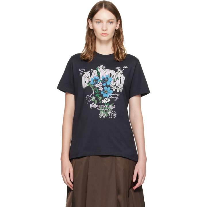 Photo: GANNI Black Flowers T-shirt